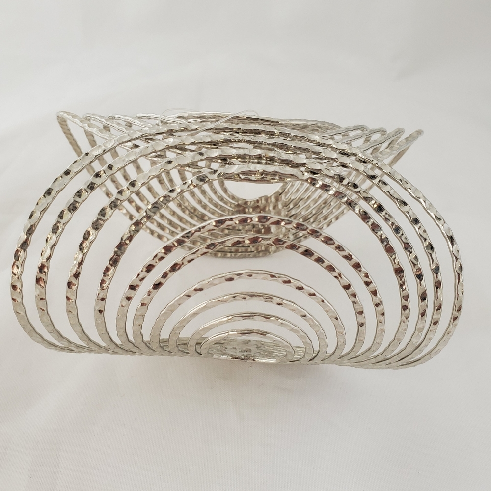 silver tone cuff bracelet